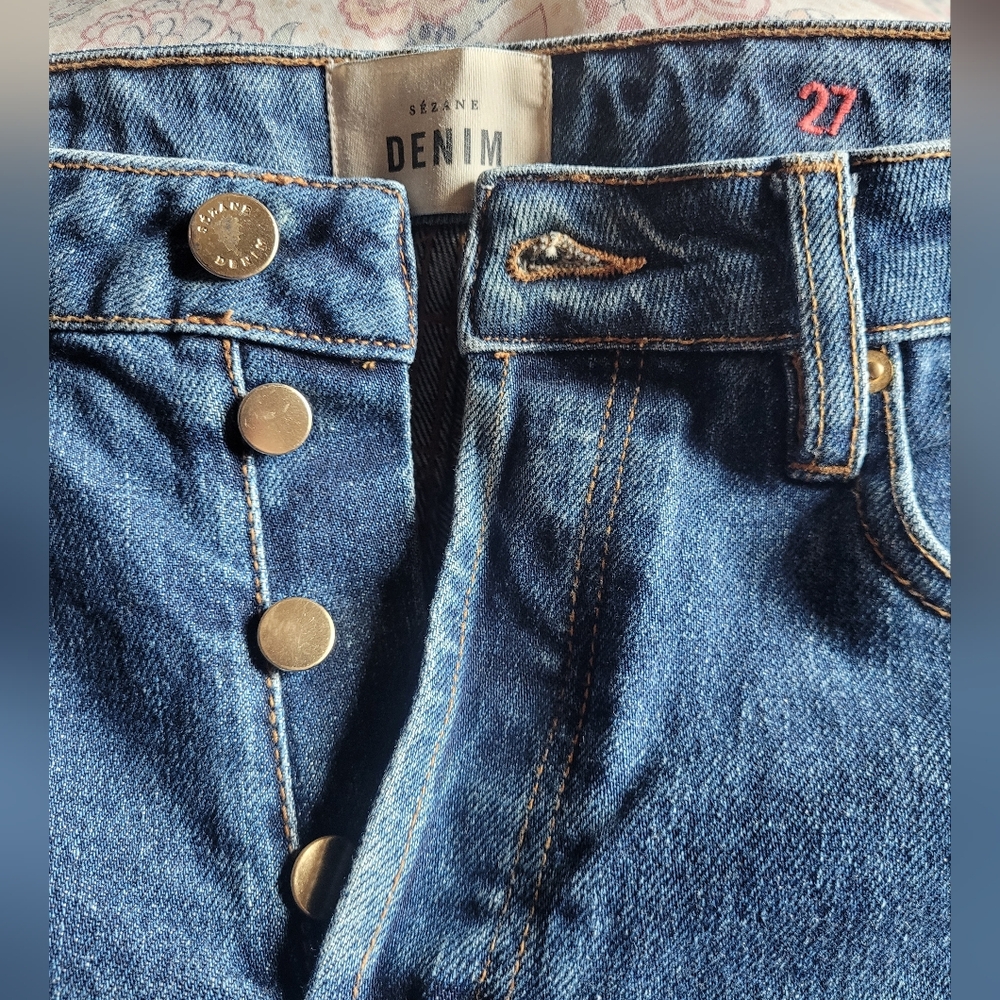 Sezane Brut Sexy Denim Straight-Leg Jeans - Picture 3 of 5
